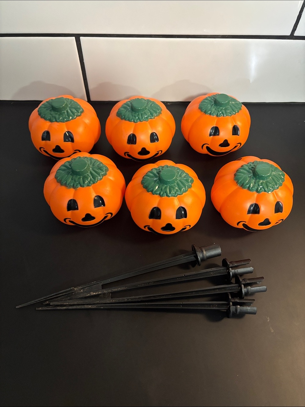 Vintage Danson Pumpkin Blow Mold Replacement Lot - NO LIGHTS